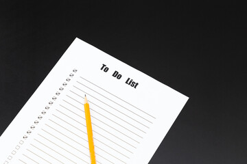 黒背景にtodoリスト