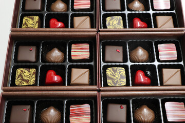 バレンタインデーのチョコレートのギフトボックス