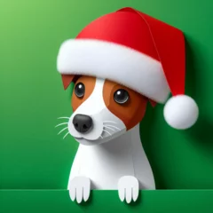  Dogs dressed like Christmas　クリスマスらしい格好をした犬 © Churin Art Works