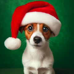 Foto op Canvas Dogs dressed like Christmas　クリスマスらしい格好をした犬 © Churin Art Works