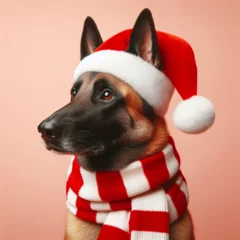 Foto op Canvas Dogs dressed like Christmas　クリスマスの格好をした犬 © Churin Art Works