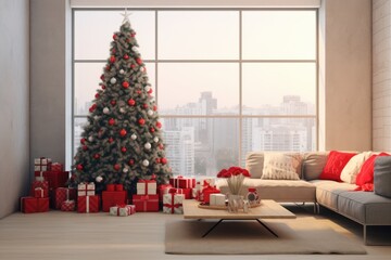 A Modern Christmas in a Luxury Apartment