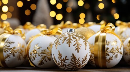 Golden Christmas Ball Decorations