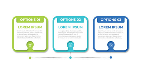 Timeline infographic design element and number options. Business concept with 3 steps. Can be used for workflow layout, diagram, annual report, web design. Vector business template for presentation.