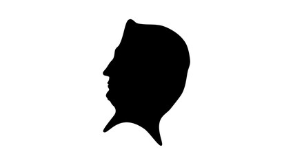 Lady Margaret Beaufort, black isolated silhouette
