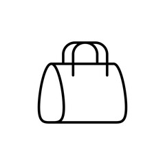 Handbag outline icons, minimalist vector illustration ,simple transparent graphic element .Isolated on white background