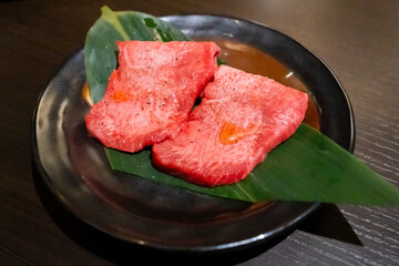 ジューシーな高級焼肉黒毛和牛【上タン】