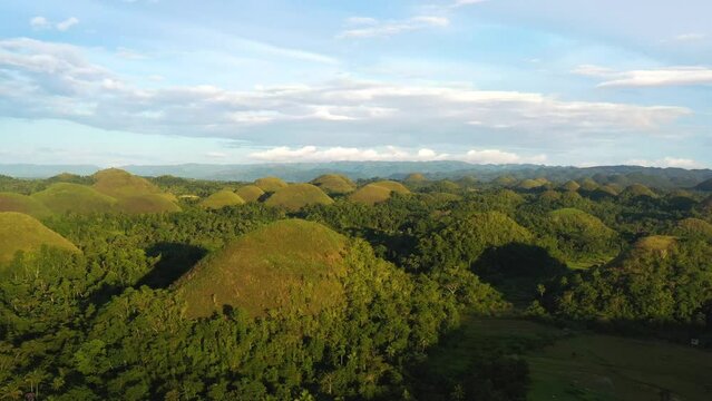 drone map of the chocolate hills of the philippines 