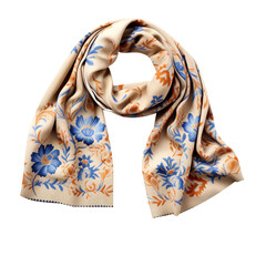 Beautiful Embroidered Pashmina Scarf Isolated On transparent Background 