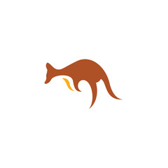 Kangaroo Logo Template. Kangaroo vector icon