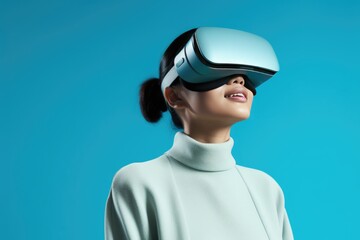 Woman Trying Out New VR Technology A fictional character created by Generated AI. 