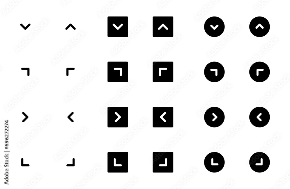 Aufkleber arrows icon set. arrow icon. arrow vector collection. arrow. cursor. modern simple arrows. vector il