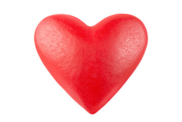 Wooden heart isolated on transparent background.