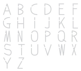 Alphabet font letters. vector illustration