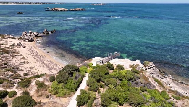 point peron walkway views of the sea australia 4k