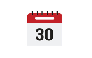 Calendar flat icon for websites and graphic resources. Important date. vector illustration of calendar with specific day .