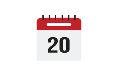 Calendar flat icon for websites and graphic resources. Important date. vector illustration of calendar with specific day .