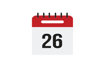 Calendar flat icon for websites and graphic resources. Important date. vector illustration of calendar with specific day .