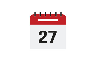Calendar flat icon for websites and graphic resources. Important date. vector illustration of calendar with specific day .