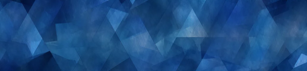 Fotobehang Black blue abstract modern background for design. 3D effect. Diagonal lines, stripes. Triangles. Gradient. Metallic sheen. Minimal. Web banner. Wide. Panoramic. Dark. Geometric shapes © MD Media