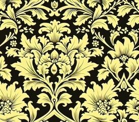 seamless pattern with flowers, Damask Seamless Pattern
