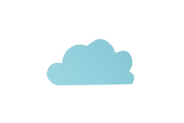 PNG,A cloud is cut out of paper, isolated on white background