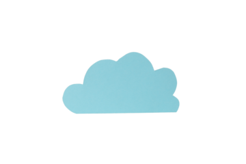 PNG,A cloud is cut out of paper, isolated on white background