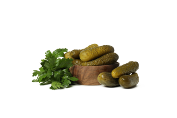 PNG, canned cucumbers, isolated on white background.