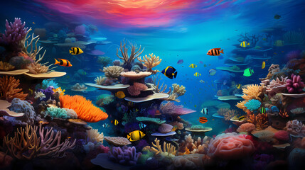 Ocean's Hidden Paradise: A Vibrant Journey through an Underwater Coral Wonderland