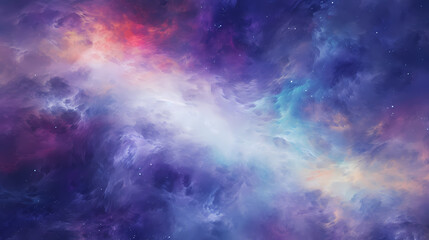 Naklejka na ściany i meble Galactic Dreamscape: A Symphony of Stardust and Iridescent Colors