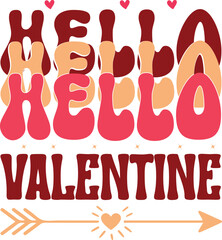 retro valentine's day svg design cut file