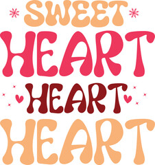 retro valentine's day svg design cut file