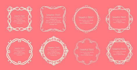 春をイメージしたほんわかフレームデザイン。アンティークやヴィンテージスタイルの装飾。