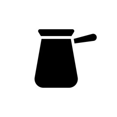 Turkish coffee pot glyph black icon