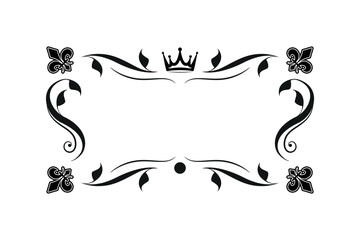 Cadre royal avec fleurs de lys © DavManVo