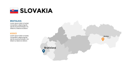 Slovakia Infographic maps for countries elements design for presentation, can be used for presentation, workflow layout, diagram, annual report, web design.