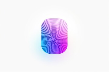 Sleek biometric authentication concept with fingerprint pattern, tech-savvy visual icon.