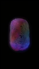 Digital fingerprint with futuristic circuit lines, symbolizing advanced biometric security systems