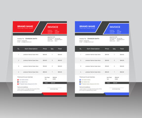 Creative and modern invoice template design