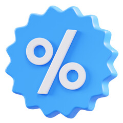 percent discount 3d illustration