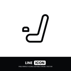 Hockey icon pixel perfect | Vector outline illustration