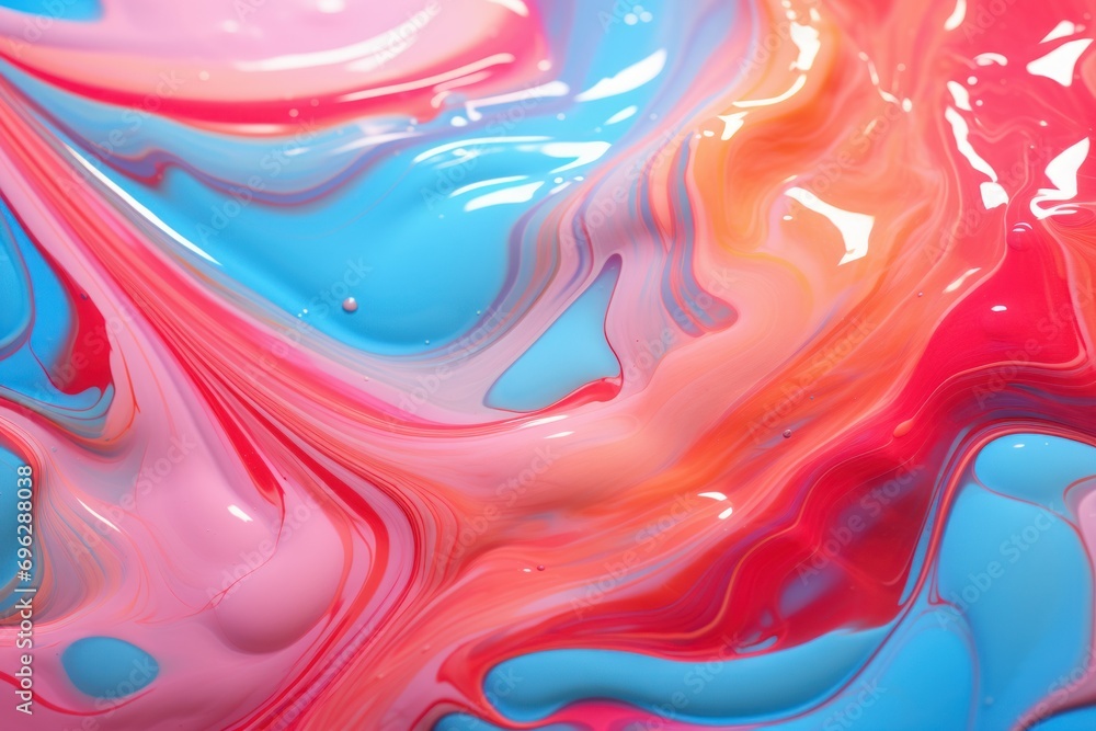 Poster mesmerizing liquid marble background. paint color pattern. generate ai