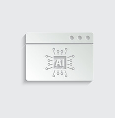 ai icon vector Artificial intelligence icon logo 