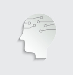 ai icon vector Artificial intelligence icon logo 