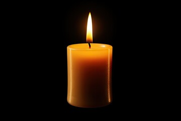 Gentle embrace of night captures essence of tranquility and contemplation. Solitary candle adorned with flickering flames pierces darkness casting warm and inviting glow