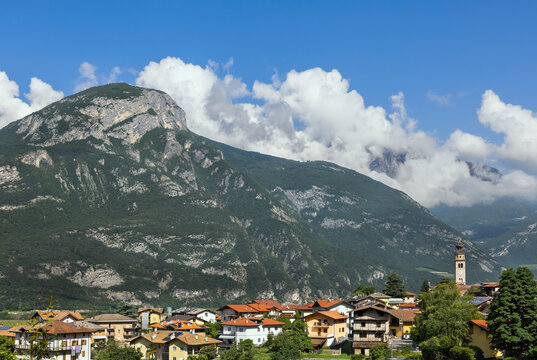 beautiful town of Besenello in Trento region