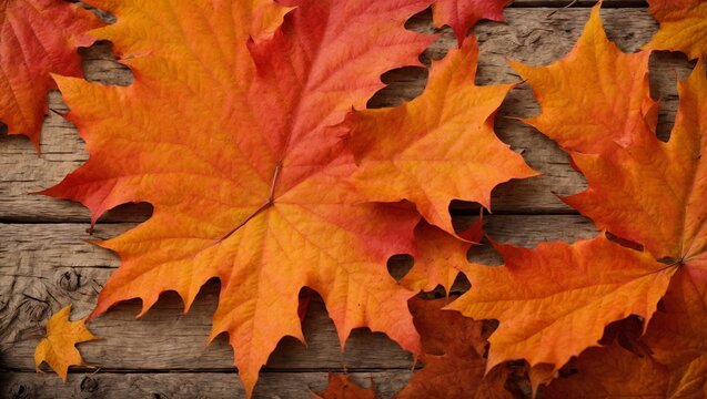Maple leaf border background