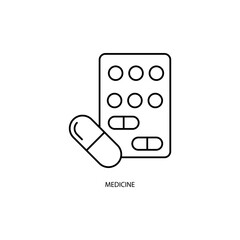 medicine concept line icon. Simple element illustration. medicine concept outline symbol design.