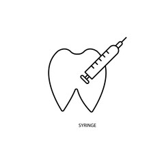 syringe concept line icon. Simple element illustration. syringe concept outline symbol design.