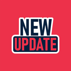Vector illustration Modern label New update. Web banner element.